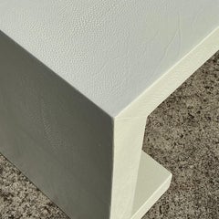 Vintage Boho Lacquered Shagreen Scroll Coffee Table