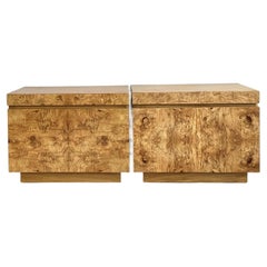 Comodini vintage in legno di radica di Boho Lane's - Una coppia
