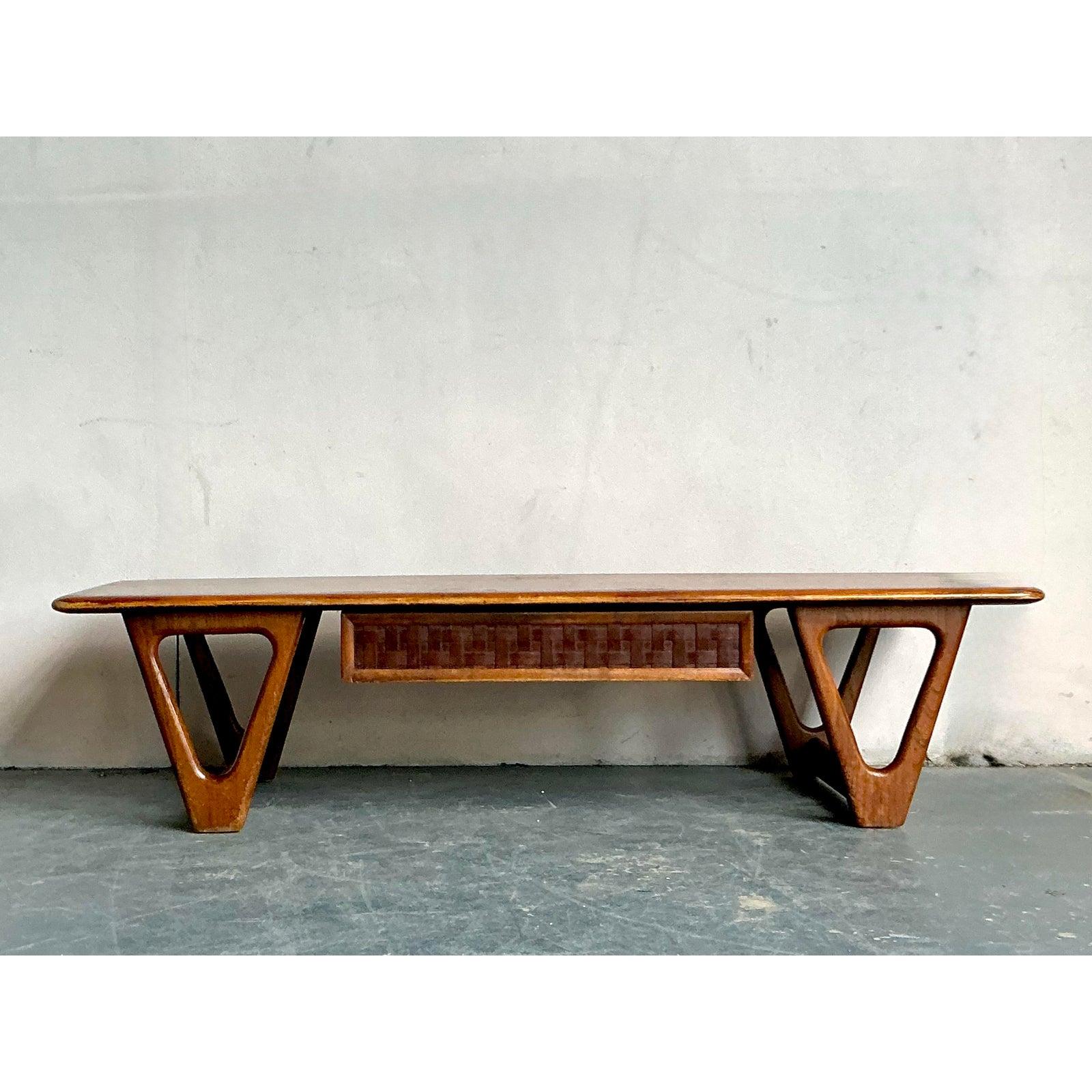 Vintage Boho Lane “Perception” Triangle Coffee Table For Sale 4