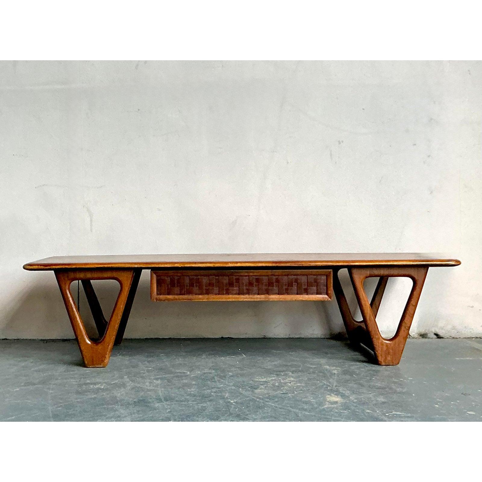 Vintage Boho Lane “Perception” Triangle Coffee Table For Sale 2