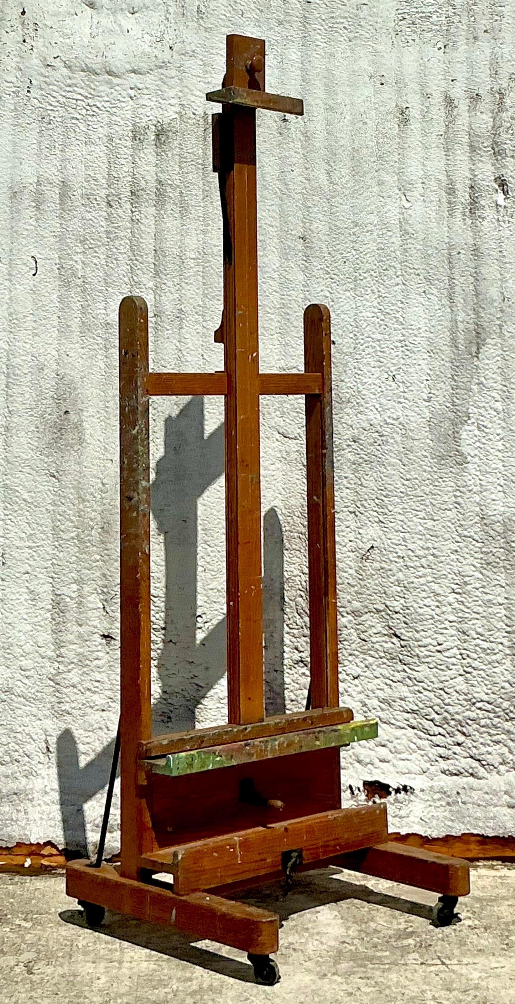 20th Century Vintage Boho Large Artist Easel