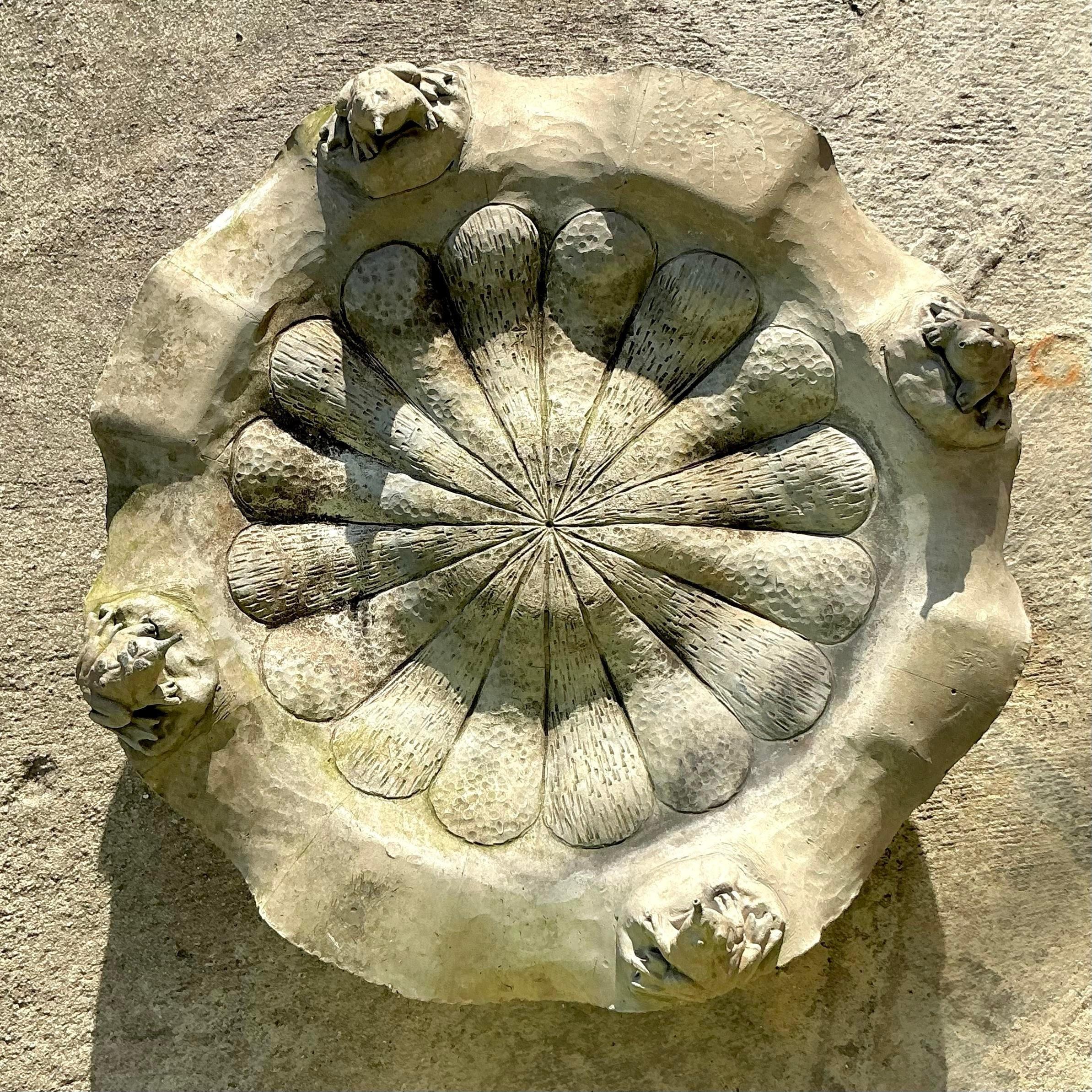 American Vintage Boho Lead Frog Fountain