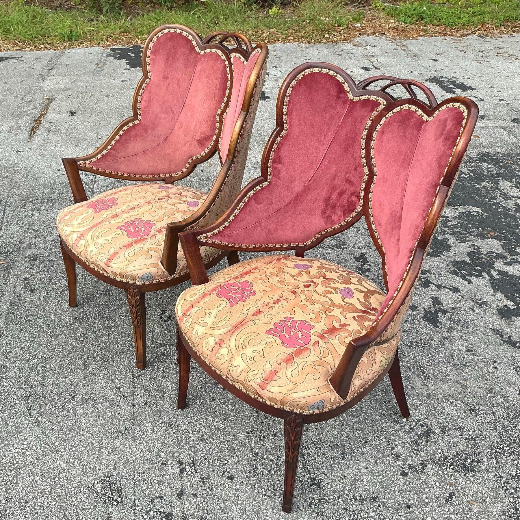 Paire de chaises Boho à feuilles d'après Grosfeld House en vente 4