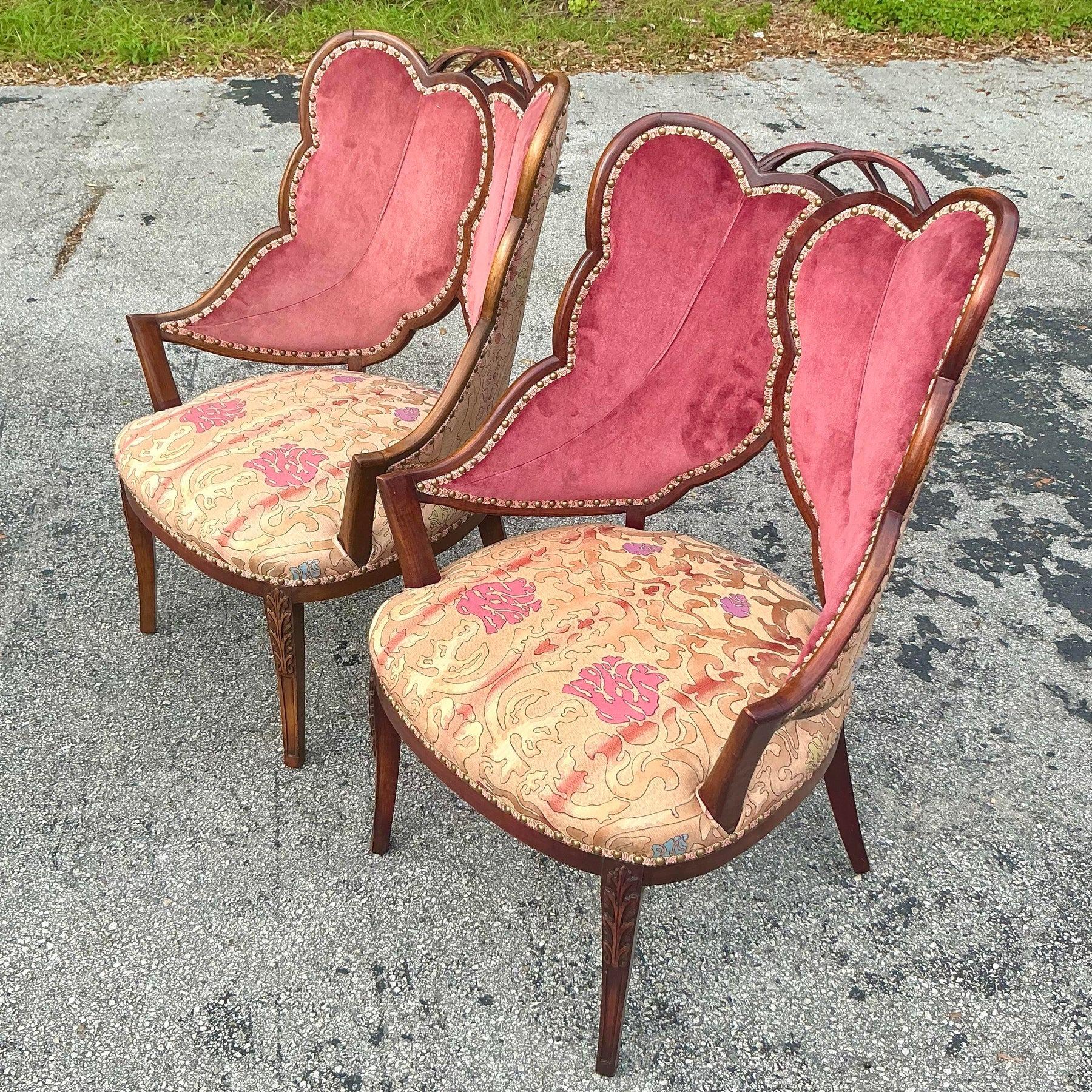 Paire de chaises Boho à feuilles d'après Grosfeld House en vente 6