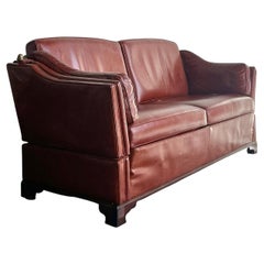 Vintage Boho Leather Knole Sofa