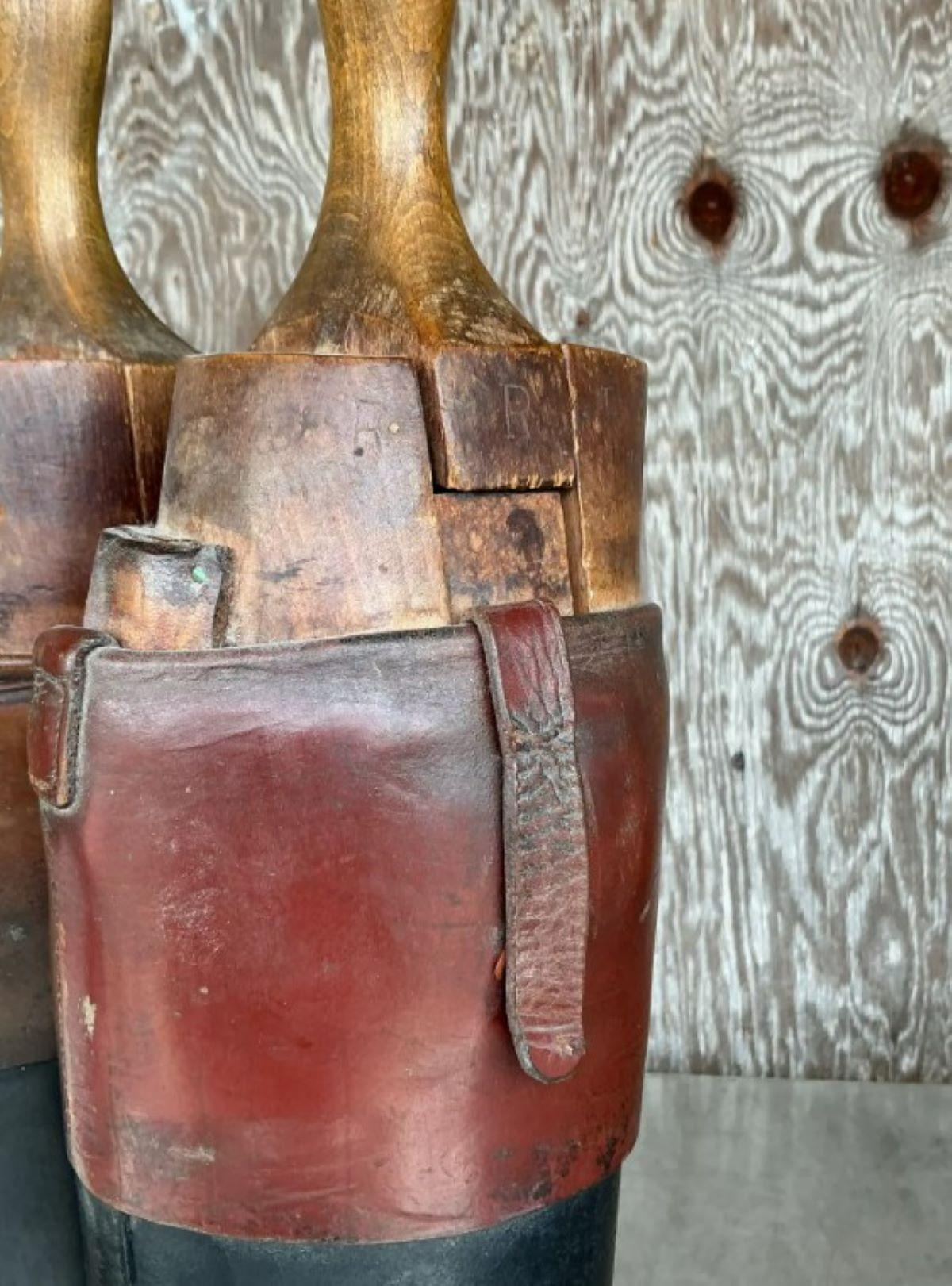 Stivali da equitazione vintage in pelle bohémien - Un paio in vendita 1