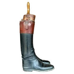 Vintage Boho-Reiterstiefel aus Leder im Vintage-Stil - Ein Paar