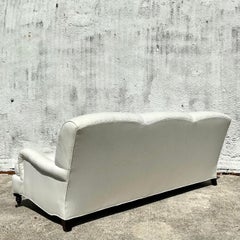 Vintage Boho Lee Industries English Roll Arm Sofa