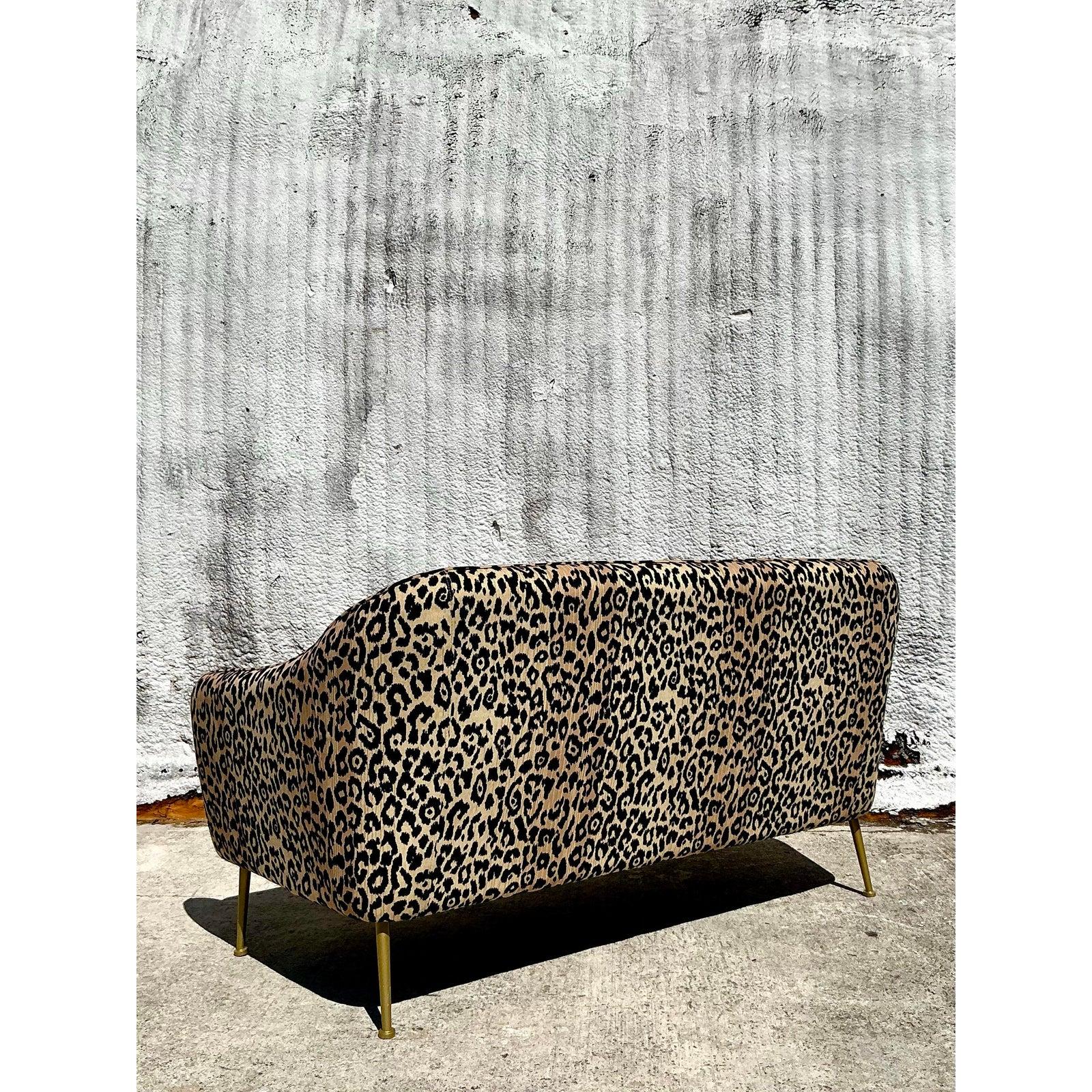 Sofa Boho vintage léopard Bon état - En vente à west palm beach, FL