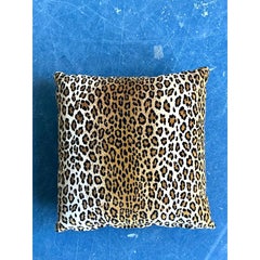 Vintage Boho Leopard Velvet Pillow