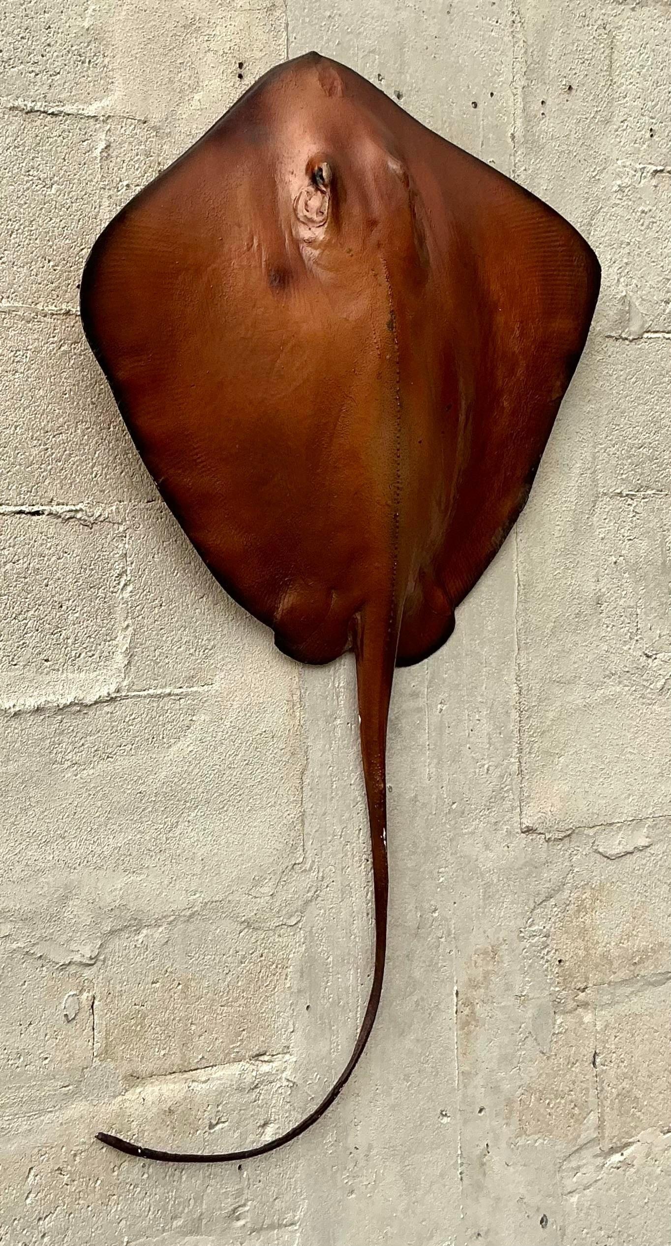 Mantarraya Vintage Boho de Fibra de Vidrio a Tamaño Natural siglo XX en venta