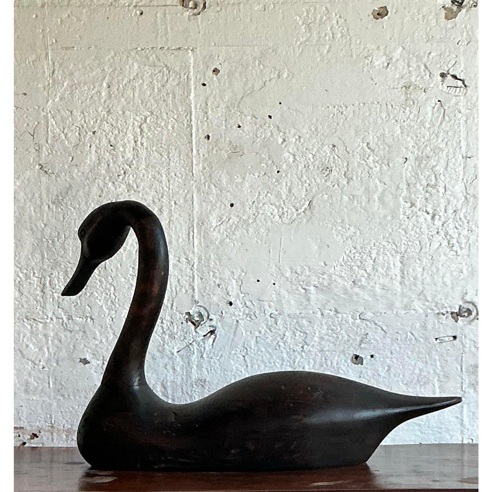 Esca di cigno vintage a grandezza naturale Boho in vendita 3