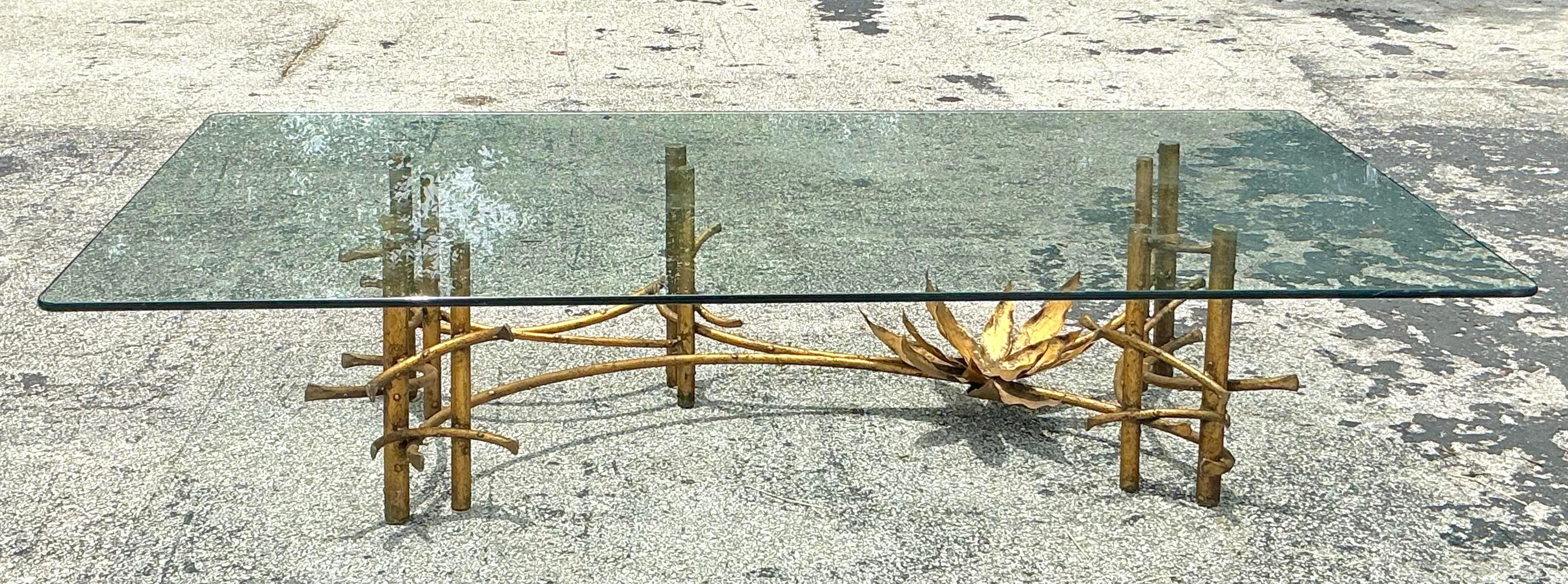 Hollywood Regency Table basse Boho Lotus d'après Silas Seandel en vente