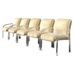 Vintage Boho Lucite Dining Chairs After Leon Russel for Pace- Set of 6