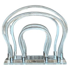 Porte-revues bohème vintage en lucite d'après Dorothy Thirpe