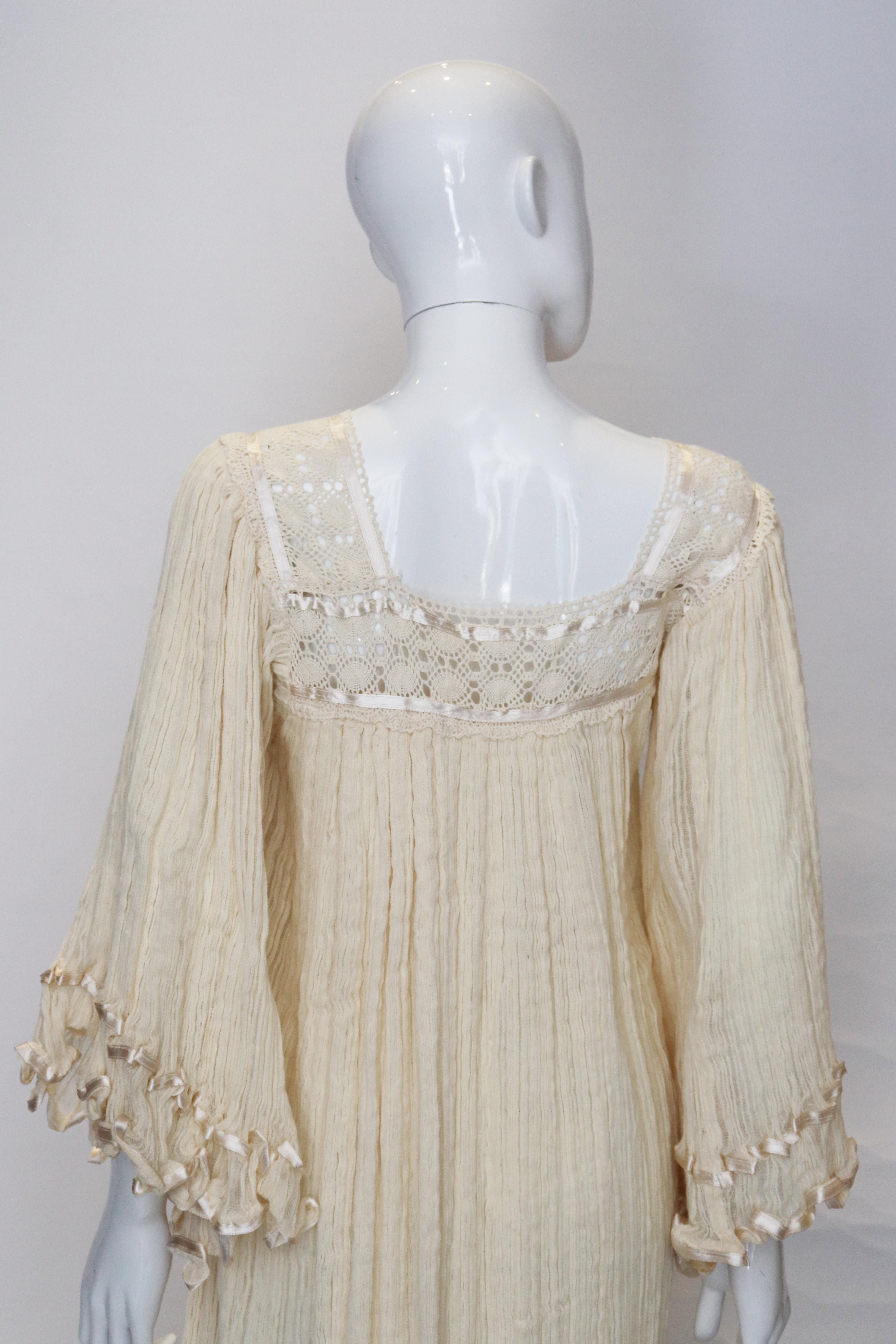 Vintage Boho Luxury Evening Gown In Good Condition In London, GB