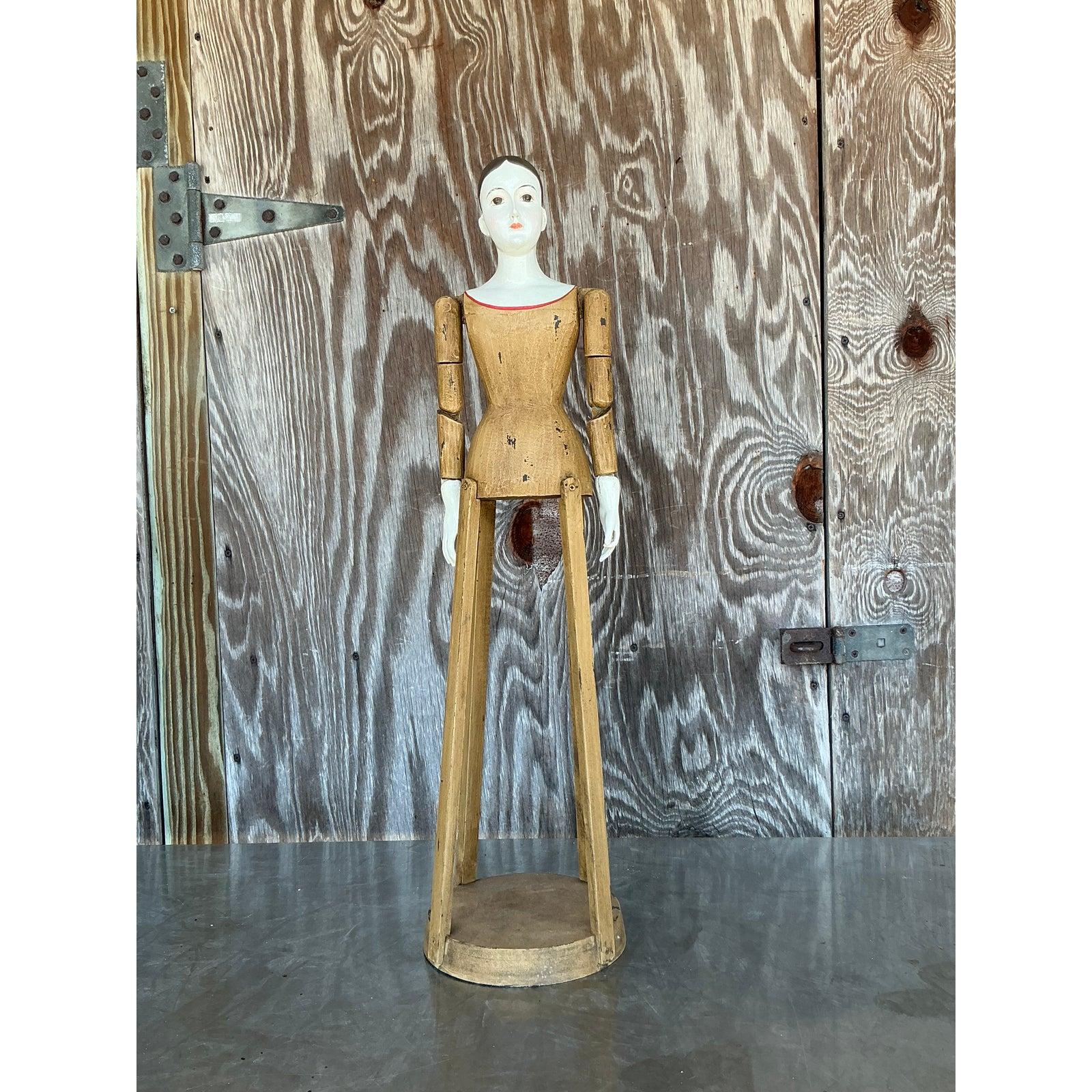 American Vintage Boho Madonna Frame Mannequin For Sale