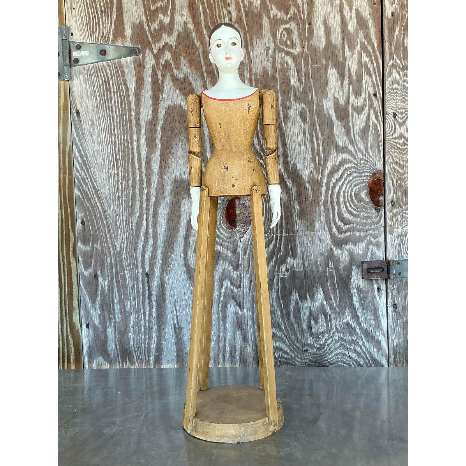 Vintage Boho Madonna Frame Mannequin In Good Condition For Sale In west palm beach, FL