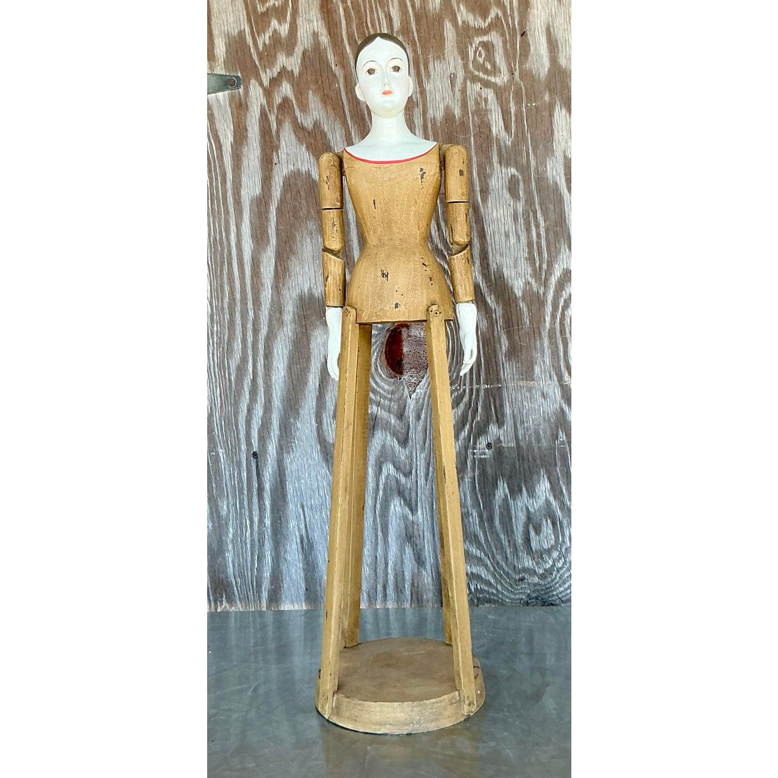 20th Century Vintage Boho Madonna Frame Mannequin For Sale