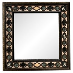 Vintage Boho Maitland Smith Specimen Stone Mirror