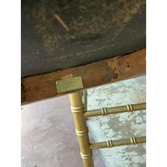 Vintage Boho Maitland Smith Tessellated Capiz Shell Klismos Chair