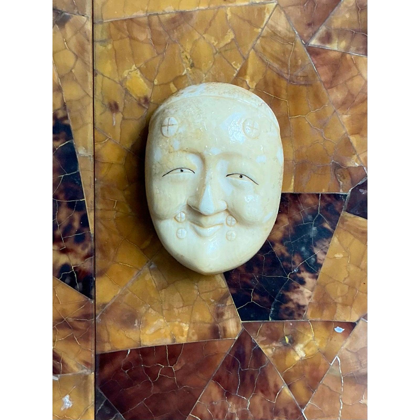 20th Century Vintage Boho Maitland Smith Tessellated PenShell Dry Bar For Sale