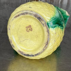 Vintage Boho Majolica Style Raised Relief Pitcher