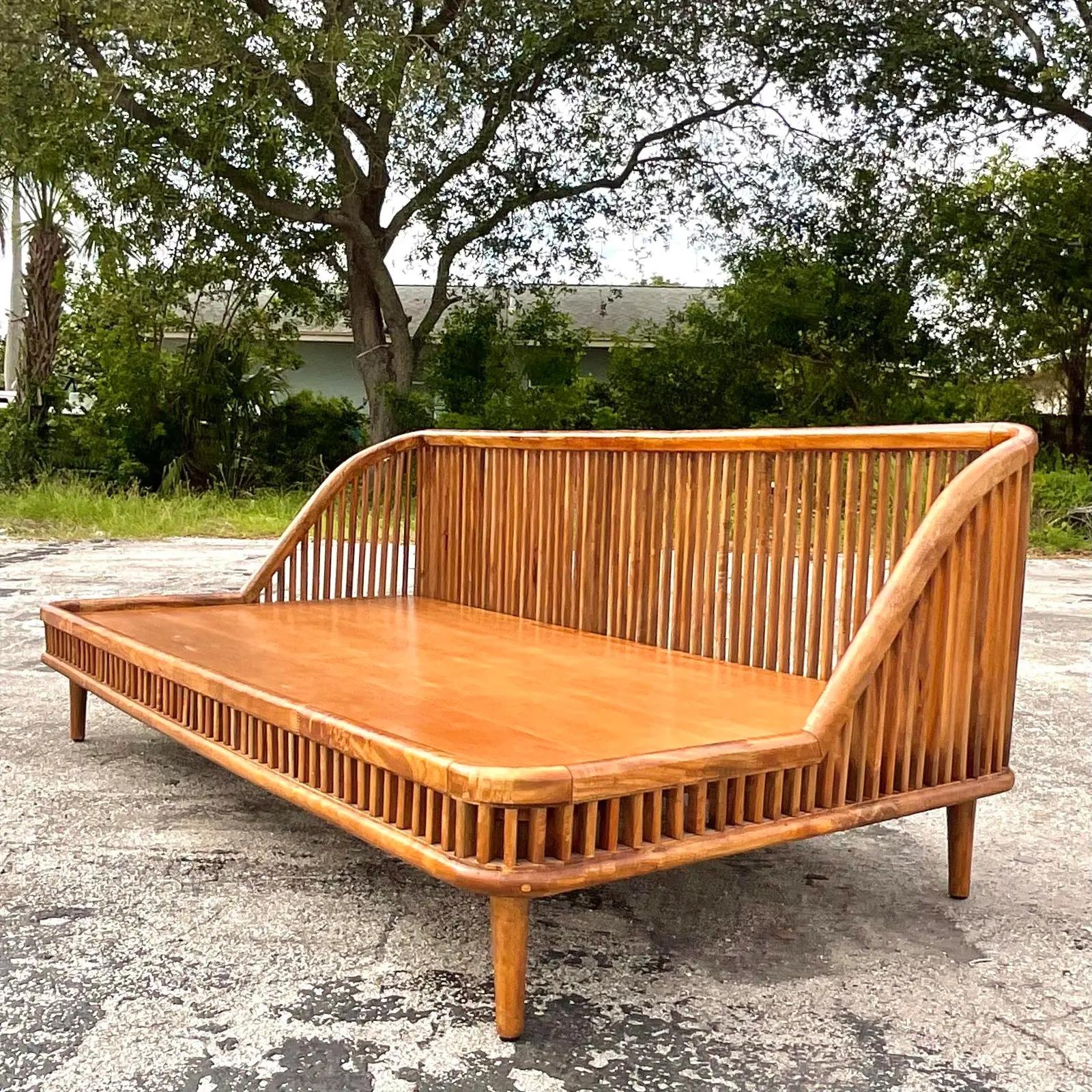Vintage Boho Mango Wood Day Bed at 1stDibs