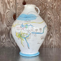 Vintage Boho Manlio Barcosi Italian Pottery Jug