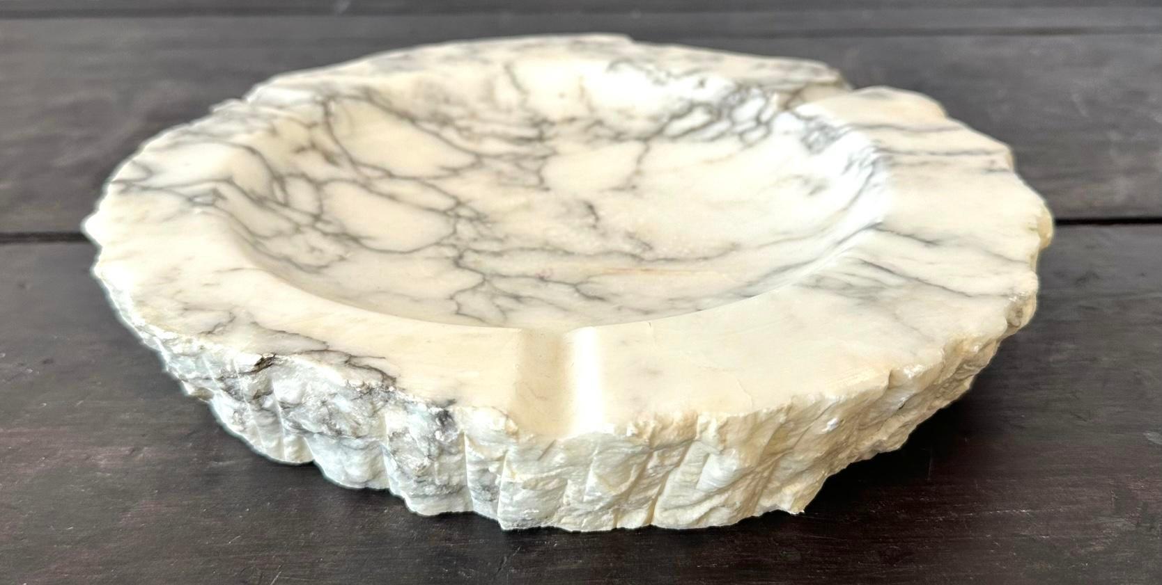 Vintage Boho Marble Ashtray In Good Condition In West Palm Beach, FL