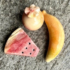 Vintage Boho Marble Fruit - Set of 3