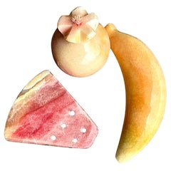 Vintage Boho Marble Fruit - Set of 3