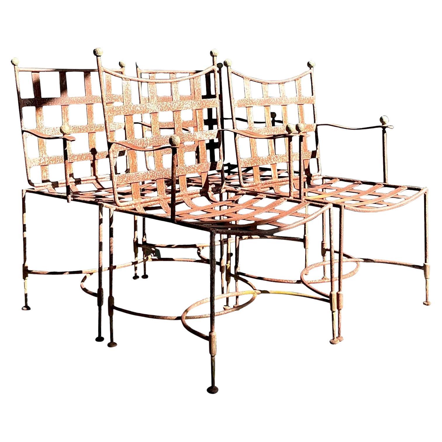 Vintage Boho Maurizio Tempestini for Salterini “Amalfi” Dining Chairs - Set of 4 For Sale