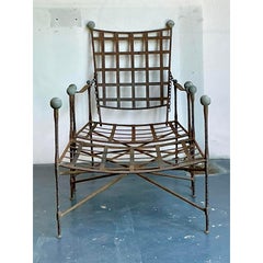 Vintage Boho Maurizio Tempestini for Salterini Lounge Chair and Ottoman