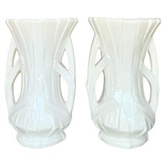 Vintage Boho McCoy Bandvase mit Bändern - Ein Paar