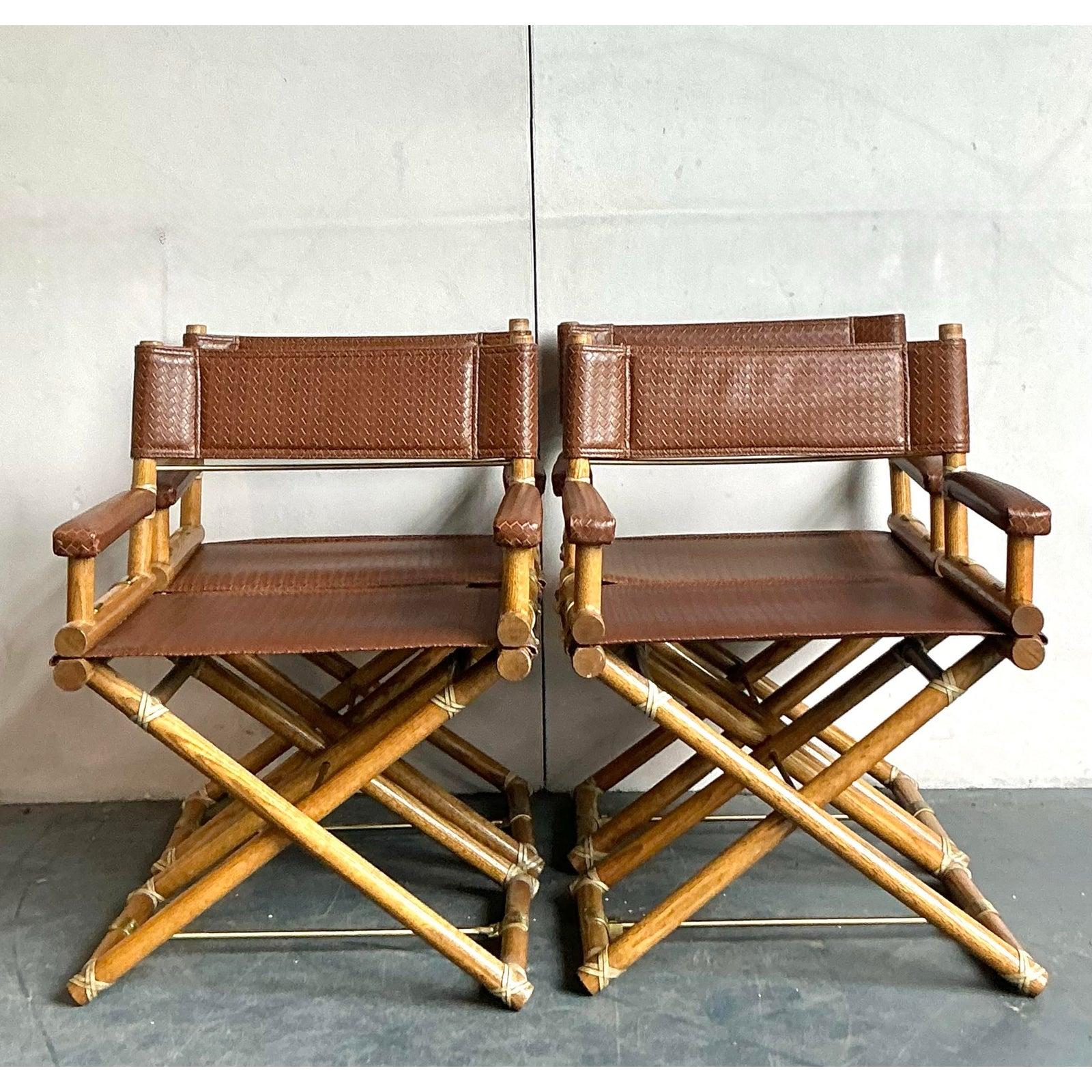 Juego de 5 Mesas de Juego Vintage Boho McGuire Estadounidense en venta