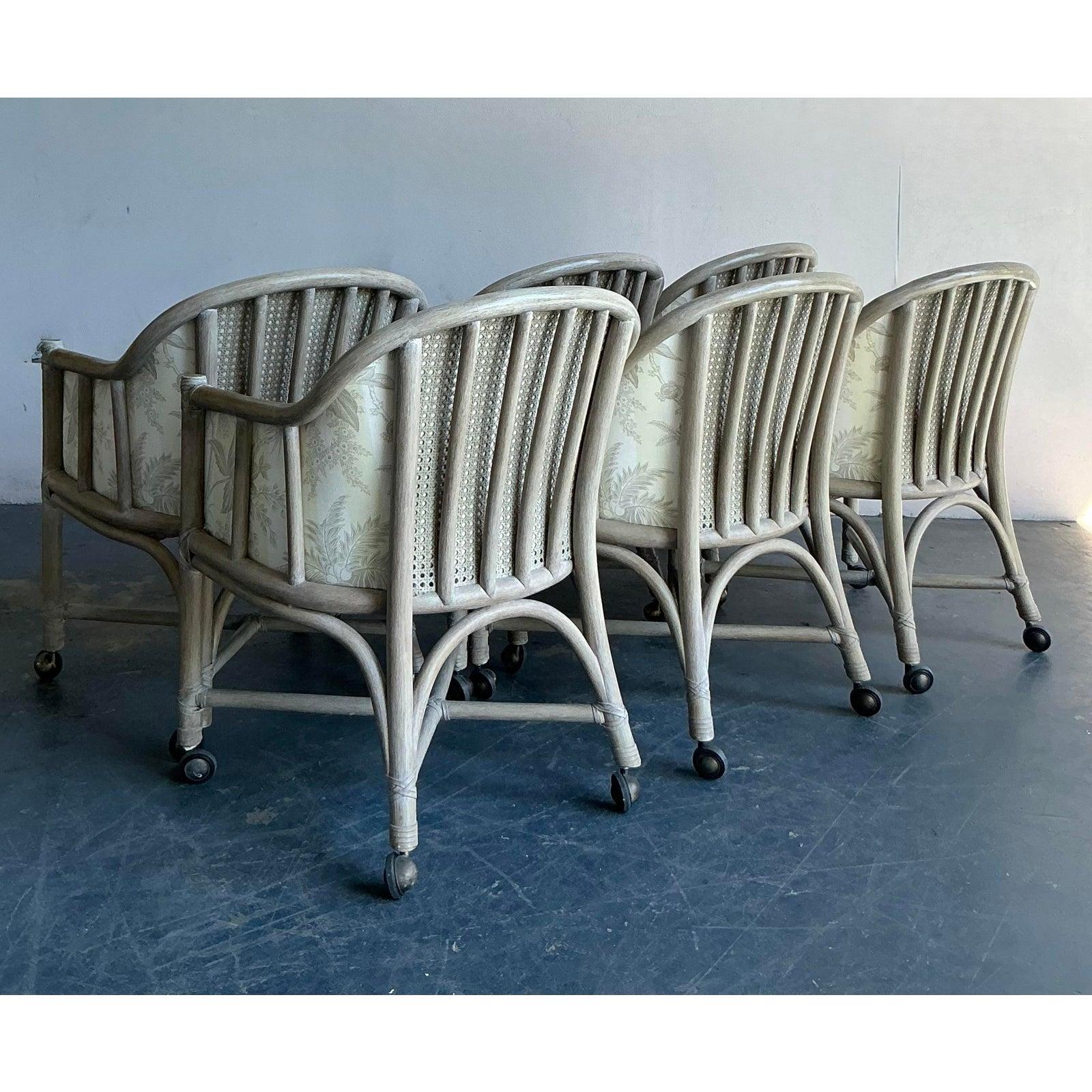 Filippino Sedie da pranzo Boho McGuire in rattan - Set di 6 in vendita