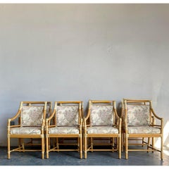 Vintage Boho McGuire Target Back Dining Chairs - Set of 8