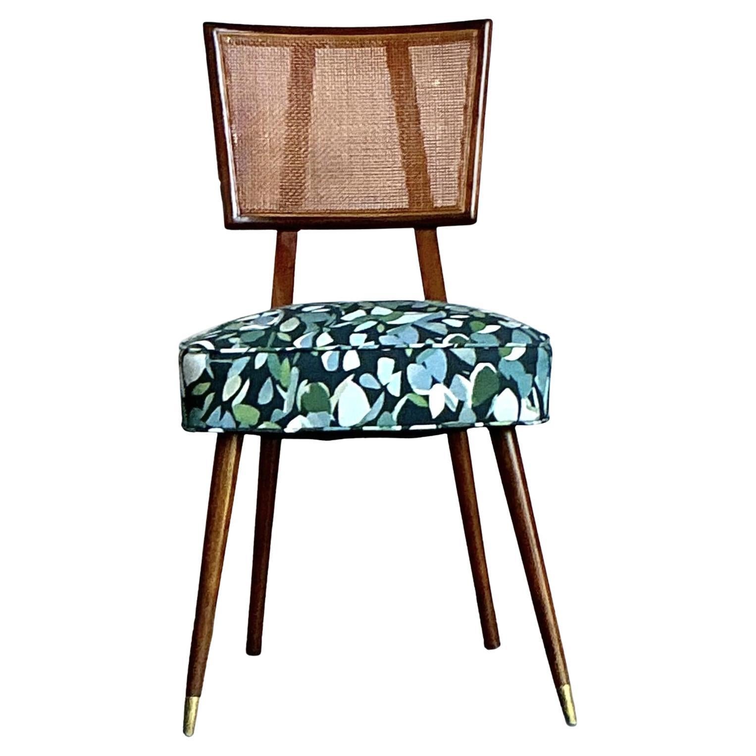 Vintage Boho MCM Cane Dining Chair For Sale