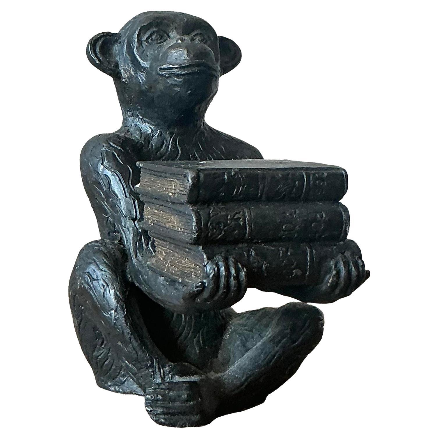 Vintage Boho Metal Monkey