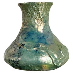 Vase Vintage Boho Metallic Studio Pottery