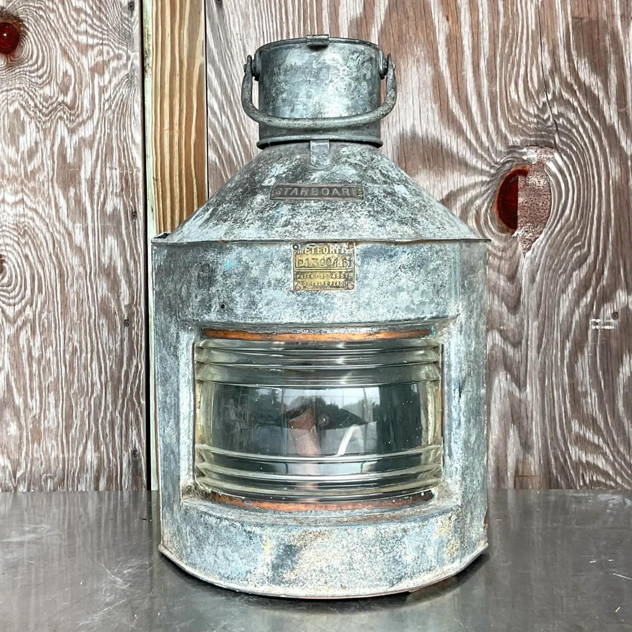 Vintage Boho Meteorite Ships Lantern For Sale 1
