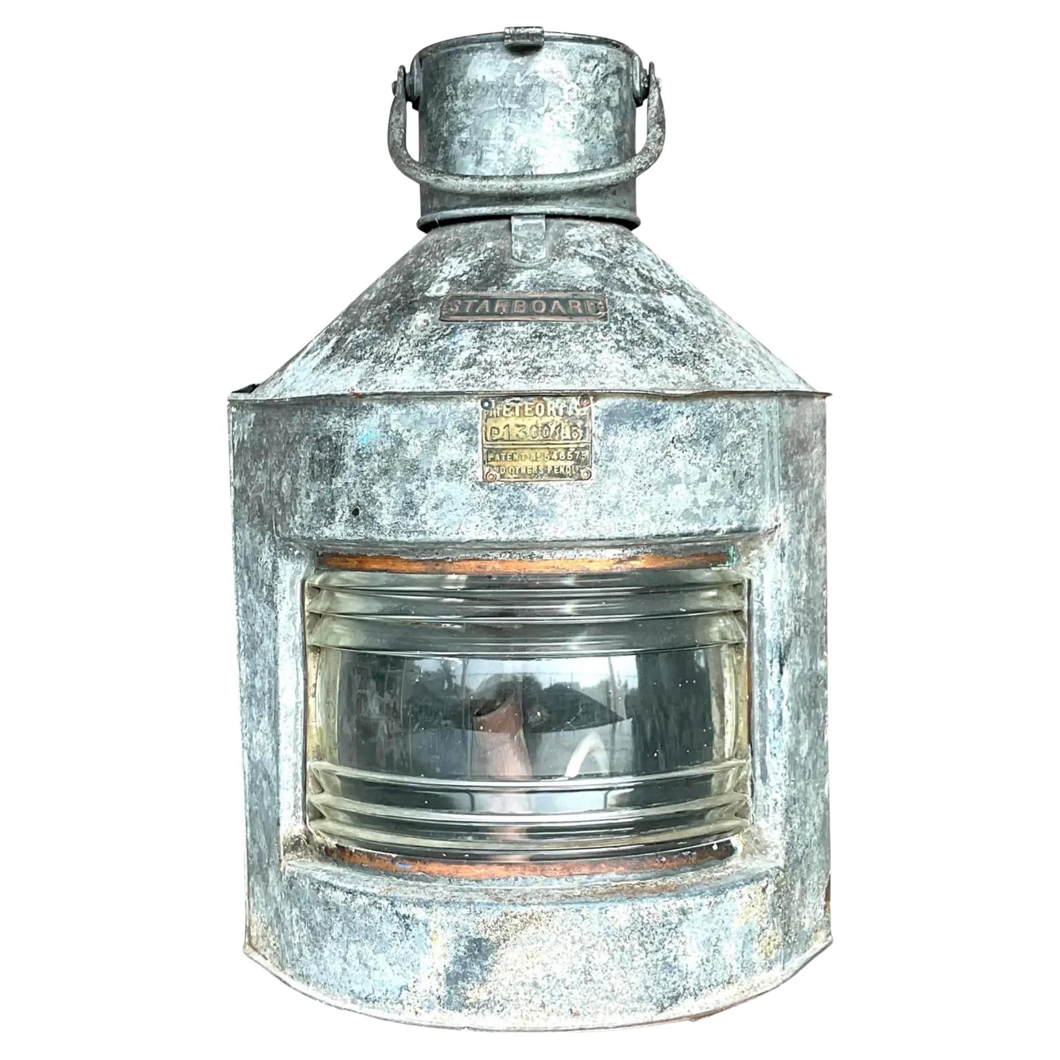 Vintage Boho Meteorite Ships Lantern For Sale