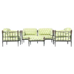 Vintage Boho Michael Taylor Aluminum Sofa Set