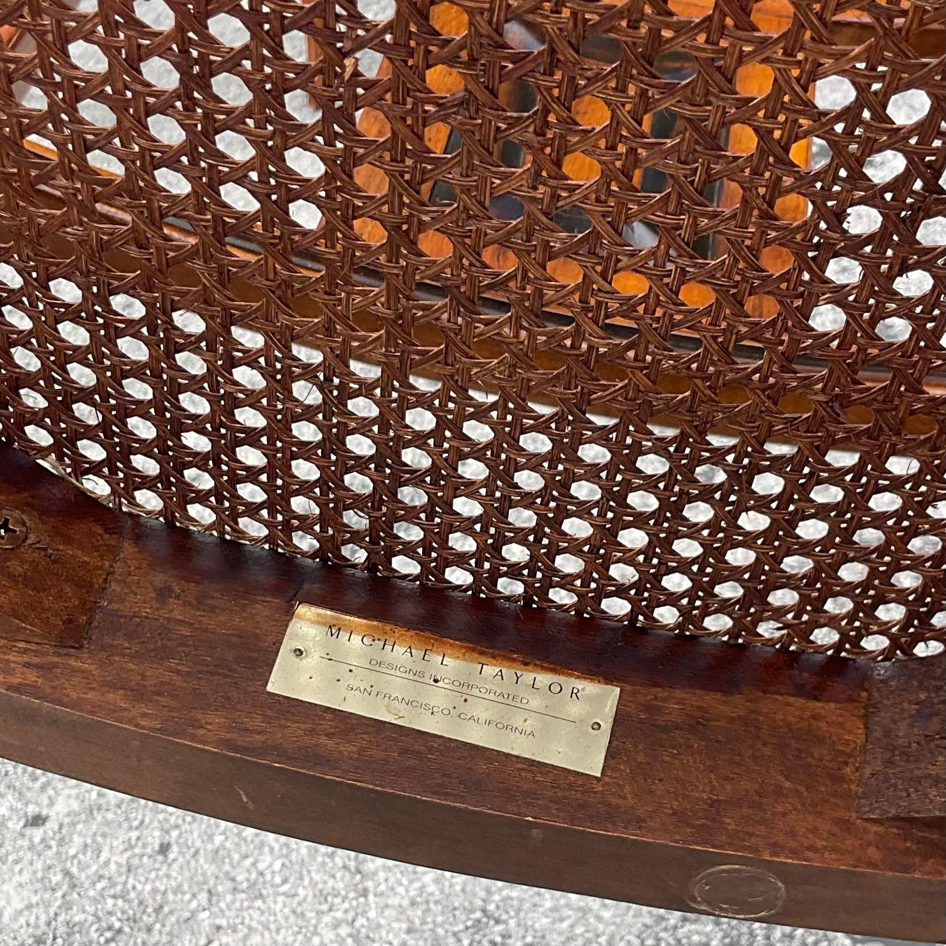 Vintage Boho Michael Taylor for Baker Klismos Chairs - a Pair In Good Condition In West Palm Beach, FL