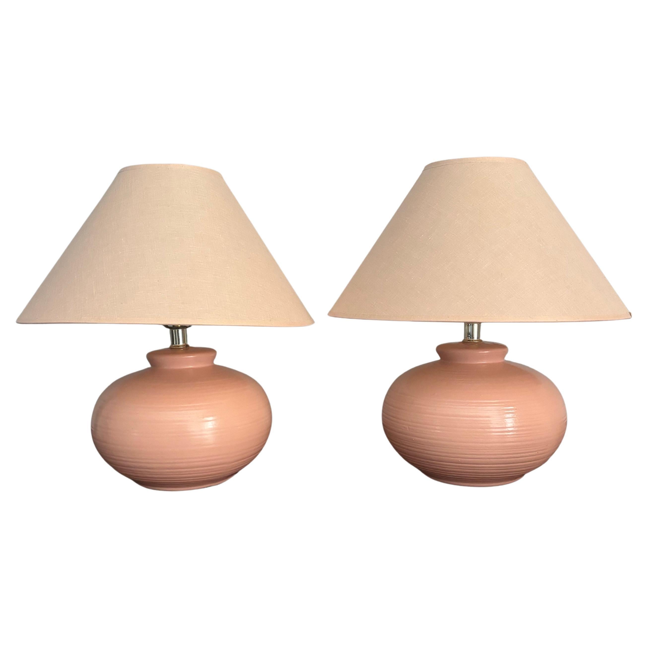 Lampade da tavolo rosa vintage Boho Mid Century Modern