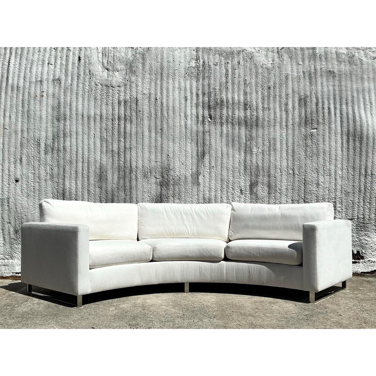 Sofá angular Vintage Boho Milo Baughman para Thayer Coggin Moderno de mediados de siglo en venta