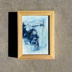 Vintage Boho Miniature Painting in Wood Frame