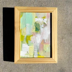 Vintage Boho Miniature Painting in Wood Frame