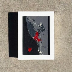 Vintage Boho Miniature Painting in Wood Frame